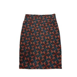 Geometric Patterned  - Lularoe Cassie Pencil Skirt